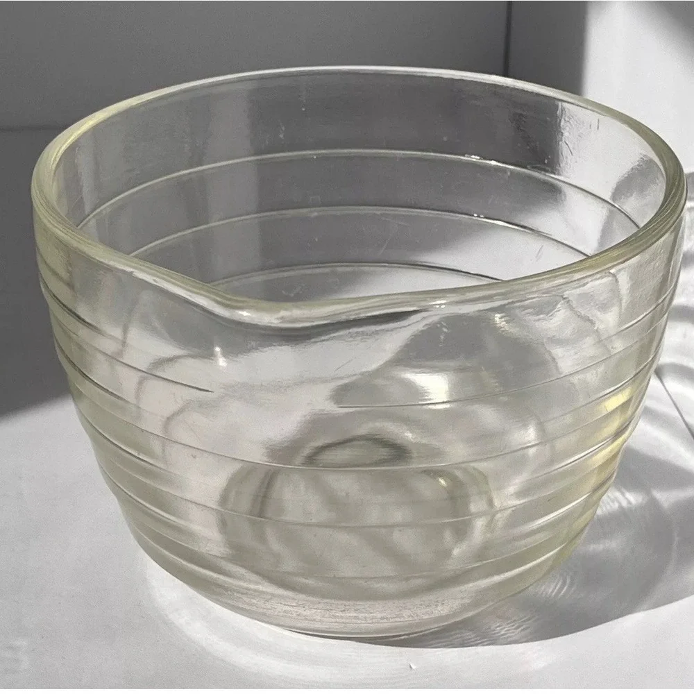 VTG WESTINGHOUSE PYREX CLEAR GLASS BEEHIVE BOWL SPOUT  #‎ 6